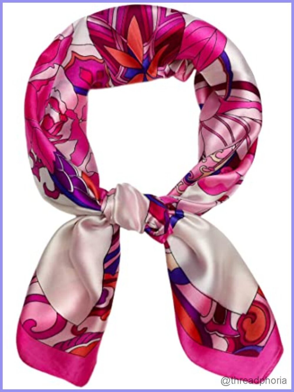 Silk Feeling Satin Square Scarf for Women Head Neck Hair Sleeping